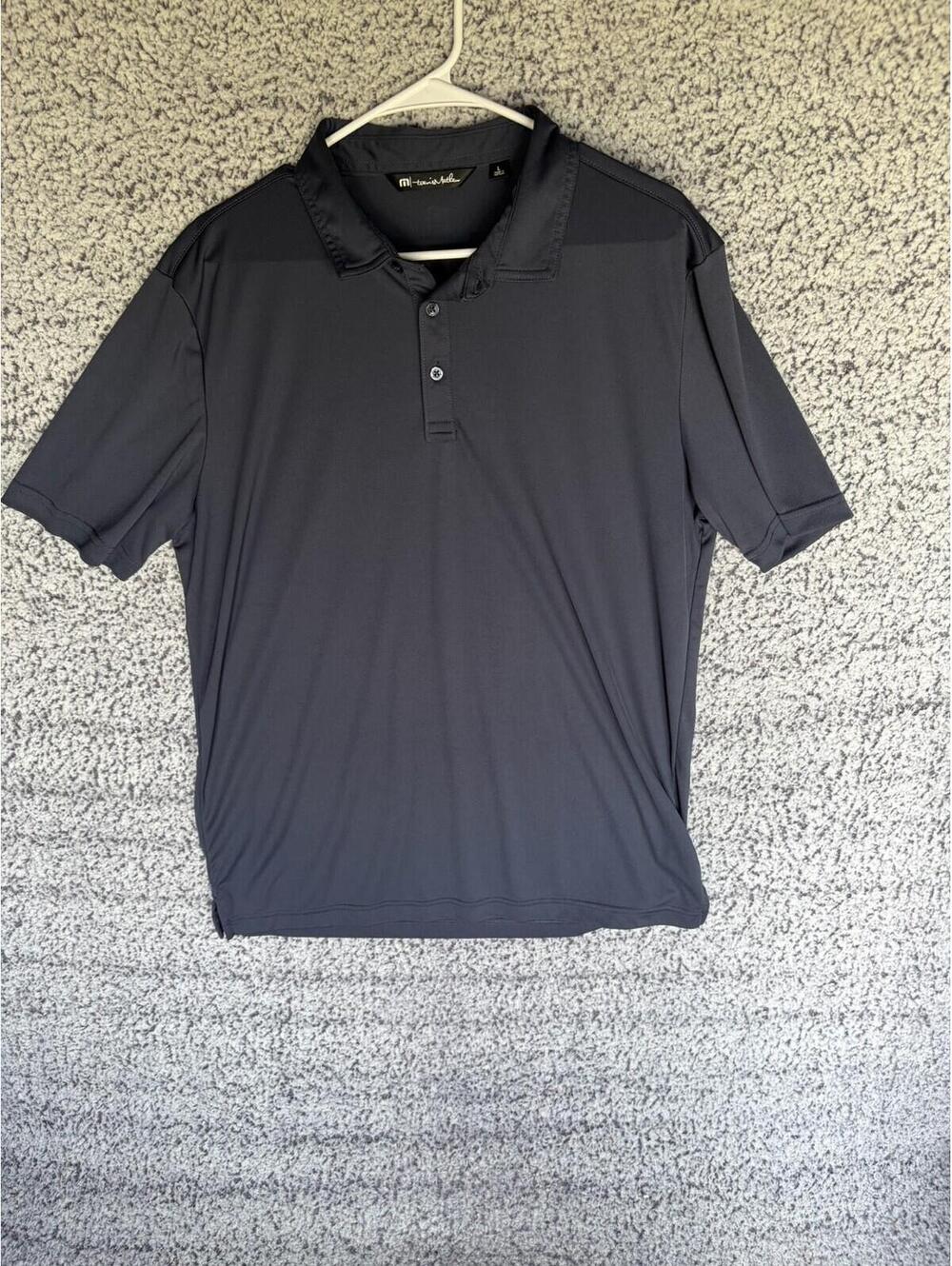 Travis Mathew Golf Polo Shirt Mens Large Navy Performance Stretch Short Sleeve